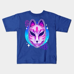 Neon Noh Kitsune Kids T-Shirt